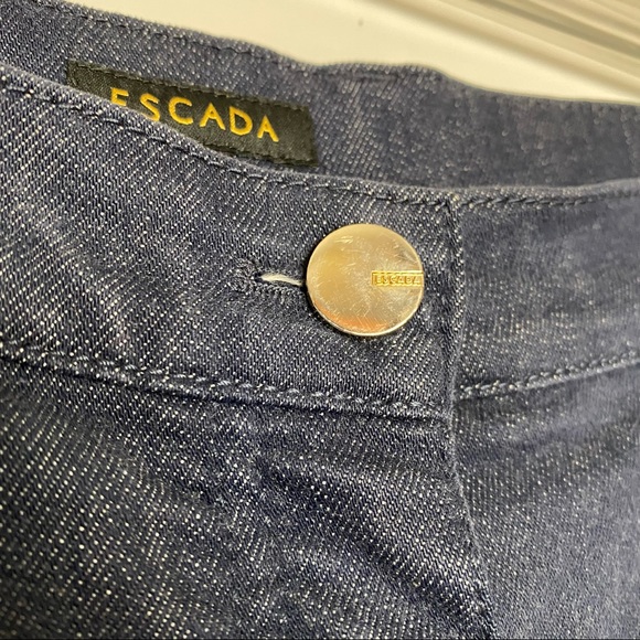 Escada Piped Embroidered Hem Straight Jeans L/42 - Picture 4 of 10